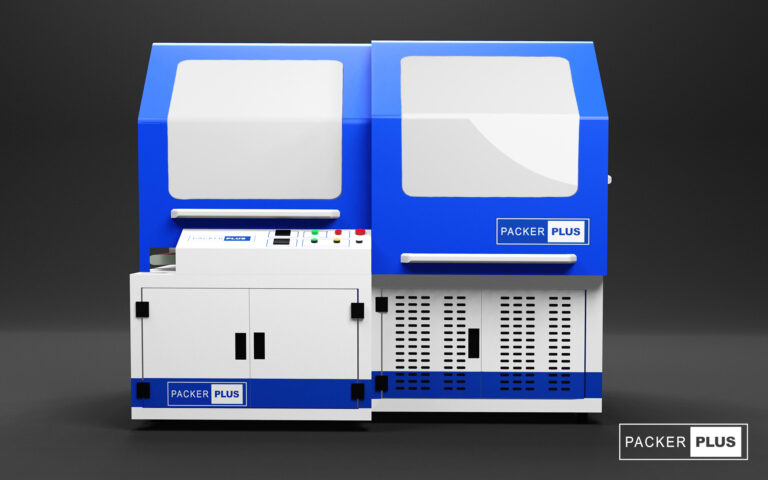 Maszyna do automatycznego pakowania paczek Packer Plus P400 - widok od frontu